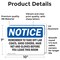 Signmission Remember To Take Off Lab Coats Shoe Covers, 10 in W x Rectangle, Vinyl Decal OS-2PACK-NS-D-710-L-18029 - alternate 6